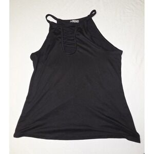 Belle Tweed Black Tank Top Size XL